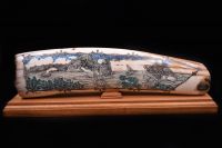 EAGLES AND WHALES SCRIMSHAW